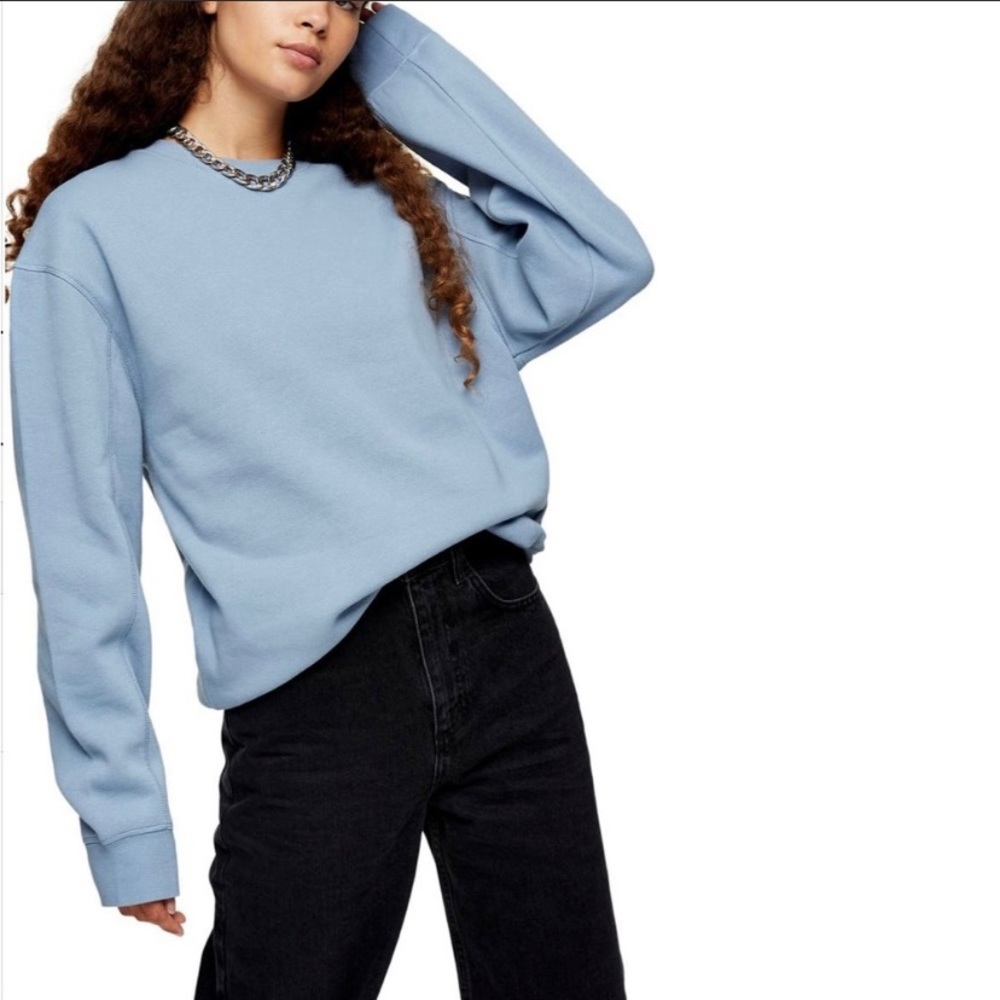 Topshop Flatlock Oversized Sweatshirt size small